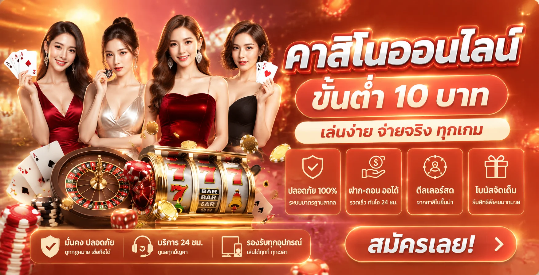 คาสิโนออนไลน์ MEGAFUN บาคาร่าสด ดีลเลอร์สาวสวย